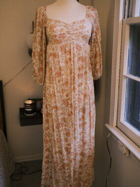 Billabong Cream Floral Midi Dress